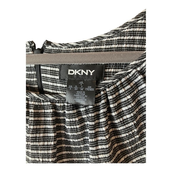 DKNY Gingham Flutter Midi Fit Flare Work Dress Size 4 - Picture 3 of 14